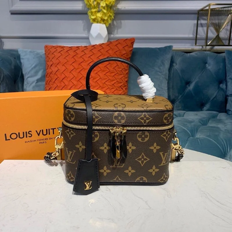 Louis Vuitton Vanity PM Monogram And Monogram Reverse Canvas By Nicolas Ghesquiere For Women. Women-s Handbags. Shoulder And Crossbody Bags 7.5in/19cm LV M45165