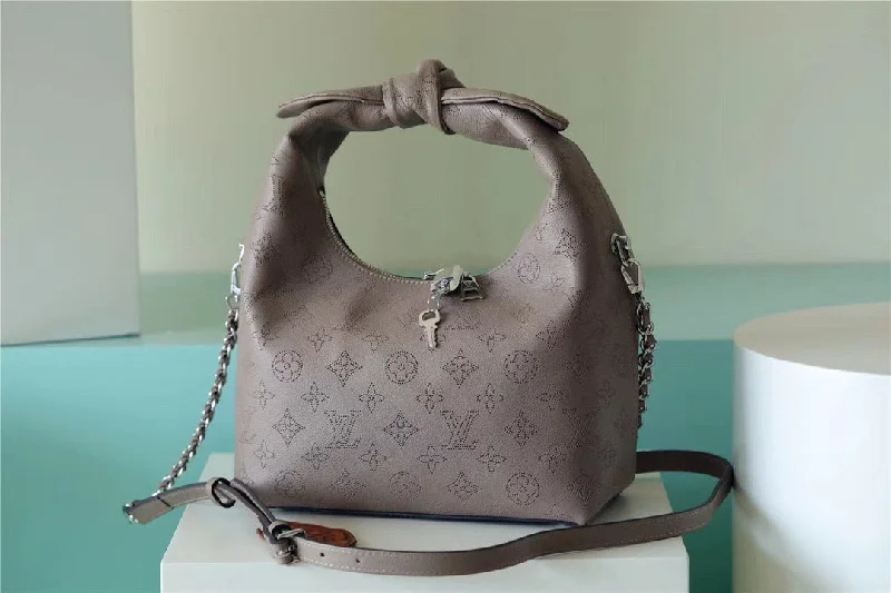 Louis Vuitton Why Knot MM Mahina Galet Beige For Women. Women-s Handbags. Shoulder And Crossbody Bags 13.4in/34cm LV M20787