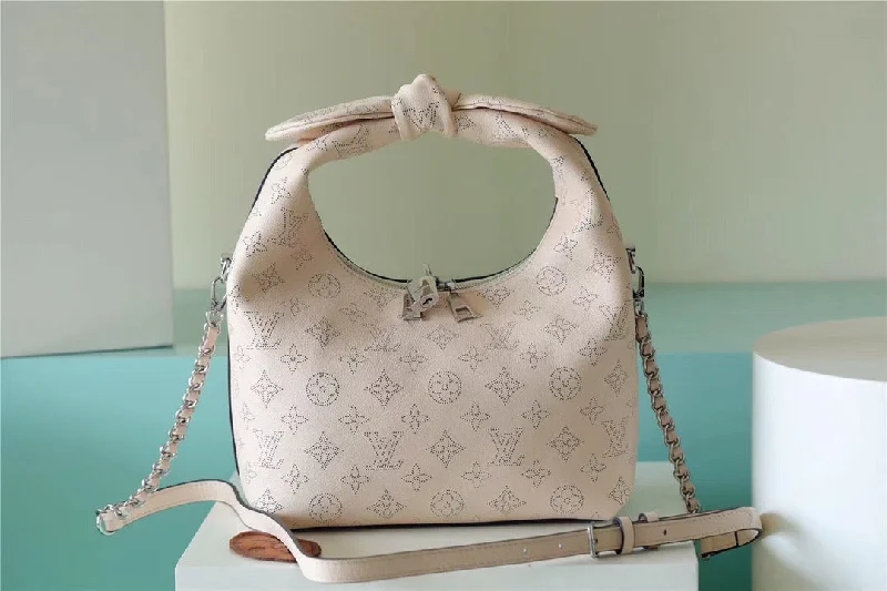 Louis Vuitton Why Knot MM Mahina Light Pink For Women. Women-s Handbags. Shoulder And Crossbody Bags 13.4in/34cm LV