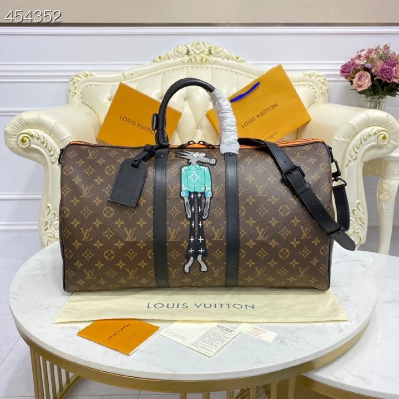 Louis Vuitton X Virgil Abloh Keepall Bandouliere 50 Monogram Canvas For Men. Men-s Bags 19.7in/50cm LV M45616