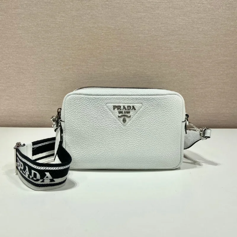 Prada Bag With Shoulder Strap White For Women. Women-s Bags 8.6in/22cm 1BH082_2DKV_F0009_V_3OM