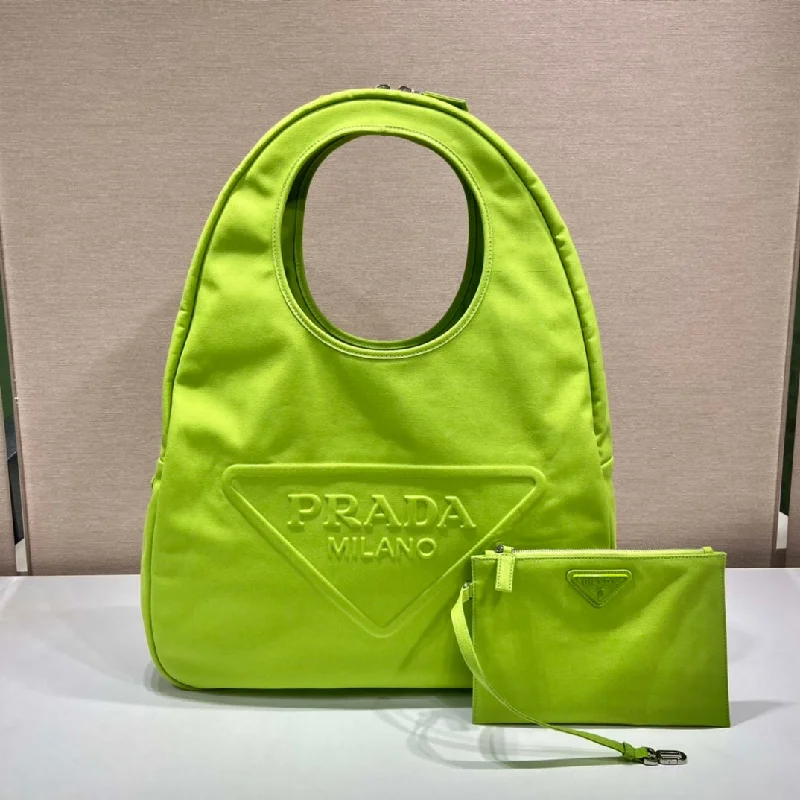 Prada Canvas Hobo Bag Yellow For Women. Women-s Bags 25.6in/65cm