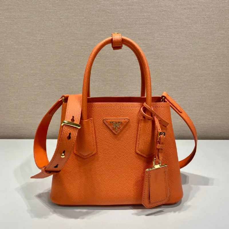 Prada Double Saffiano Mini Bag Orange For Women. Women-s Bags 9.8in/25cm 1BG443_2A4A_F0049_V_XOO