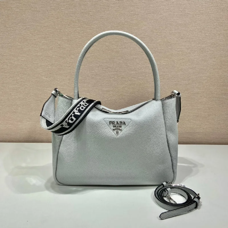 Prada Large Handbag Grey For Women. Women-s Bags 12.6in/32cm