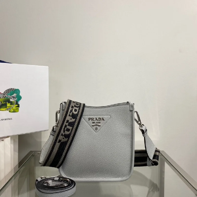 Prada Mini Shoulder Bag Grey For Women. Women-s Bags 7.9in/20cm