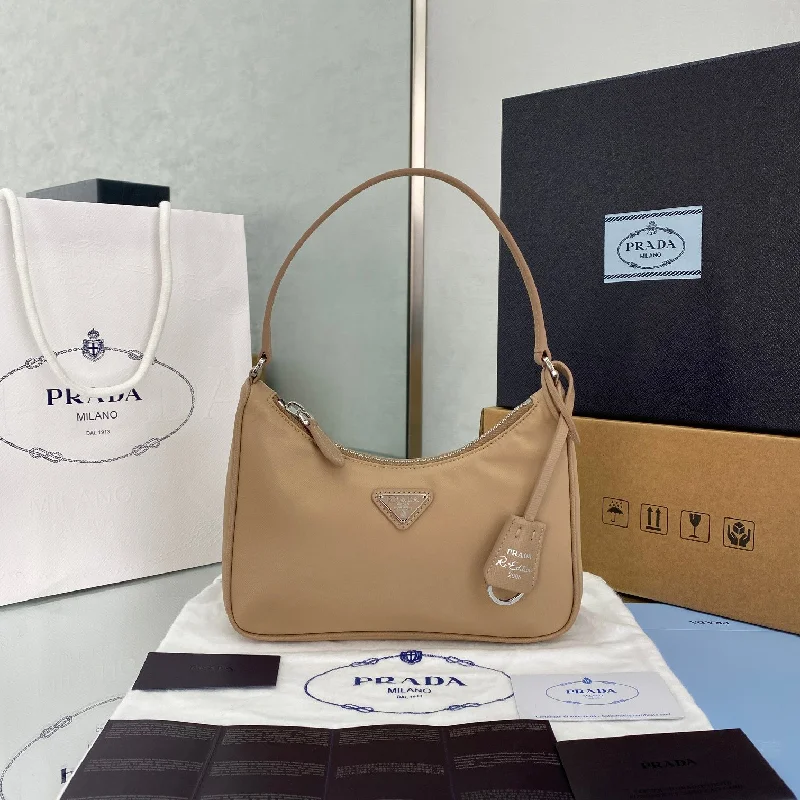 Prada Re-Edition 2005 Re-Nylon Mini Bag Beige For Women. Women-s Bags 8.6in/22cm