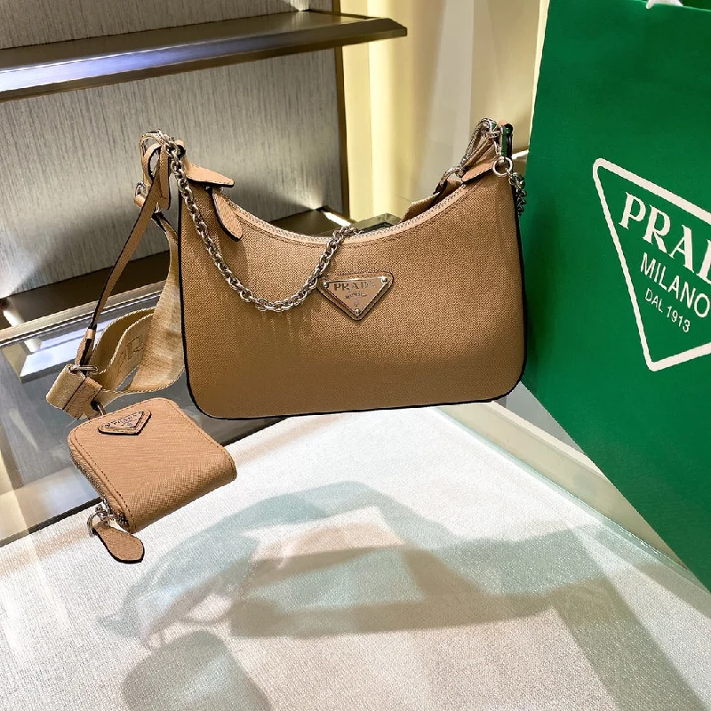 Prada Re-Edition 2005 Re-Nylon Mini Bag Beige For Women. Women-s Bags 8.6in/22cm1NE204_R064_F0F24