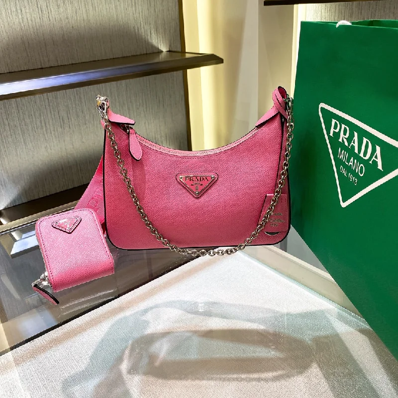 Prada Re-Edition 2005 Re-Nylon Mini Bag Pink For Women. Women-s Bags 8.6in/22cm 1NE204_R064_F0E18