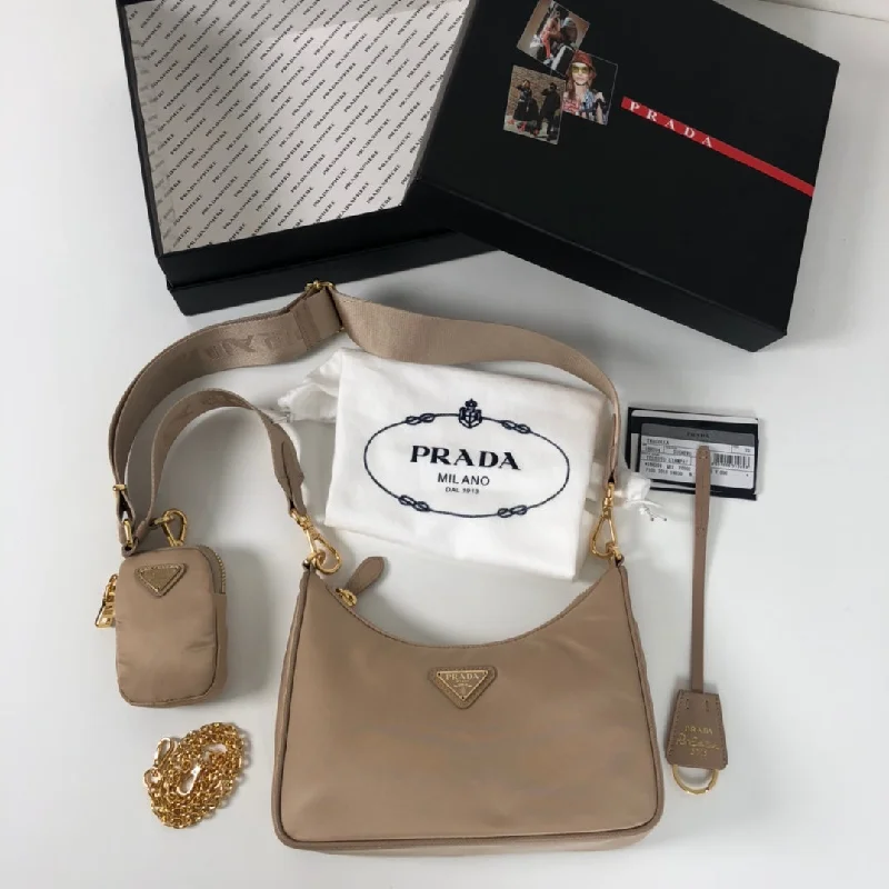 Prada Re-Edition 2005 Saffiano Bag Beige For Women. Women-s Bags 8.6in/22cm 1BH204_NZV_F0MUH_V_V2M