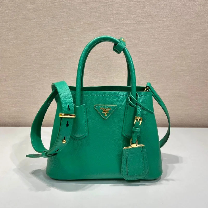 Prada Saffiano Mini Bag Green For Women. Women-s Bags 9.8in/25cm 1BG443_2A4A_F0458_V_XOO