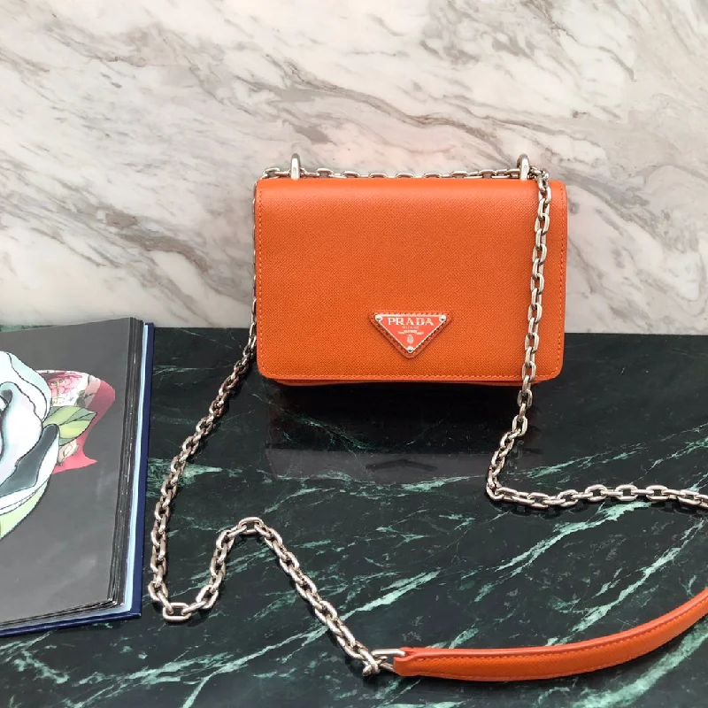 Prada Saffiano Mini-Bag Orange For Women. Women-s Bags 7.3in/19cm