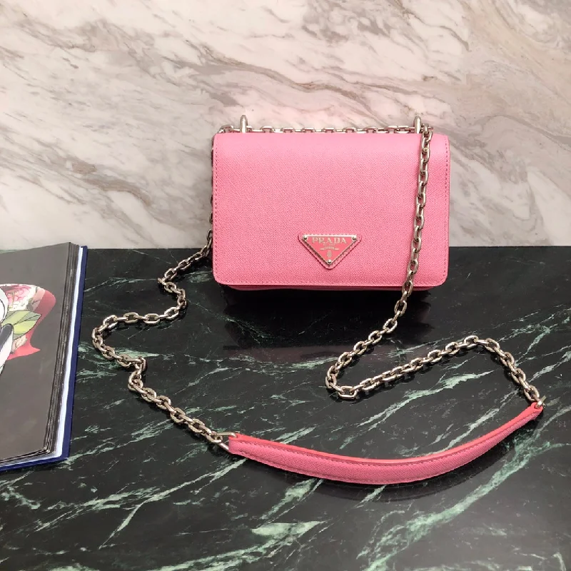 Prada Saffiano Mini-Bag Pink For Women. Women-s Bags 7.3in/19cm