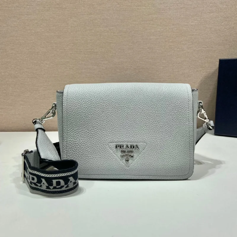 Prada Shoulder Bag Grey For Women. Women-s Bags 9in/23cm 1BD314_2DKV_F010I_V_3OO