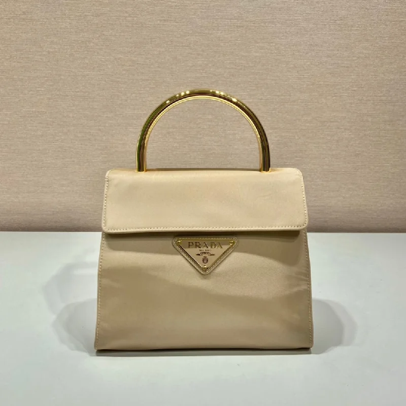 Prada Vintag Handle Bag Beige For Women. Women-s Bags 8.2in/21cm