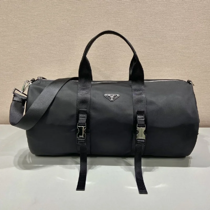 Prada x Adidas Re-Nylon Duffle Bag Black For Women. Women-s Bags 19.7in/50cm