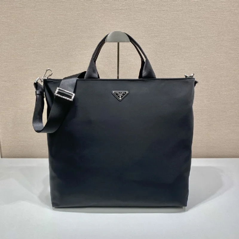 Prada x Adidas Re-Nylon Shopping Bag Black For Women. Women-s Bags 15.7in/40cm